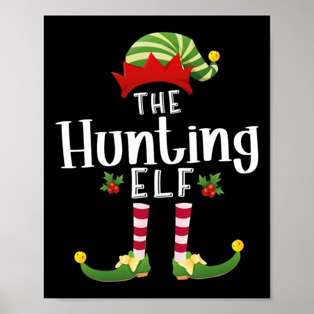 Affiche Chasse Jouer au pyjama de Noël Jeu de Noël (Devant)