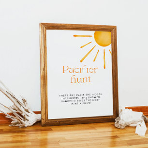 Affiche Chasse minimaliste Retro Sun Pacifier