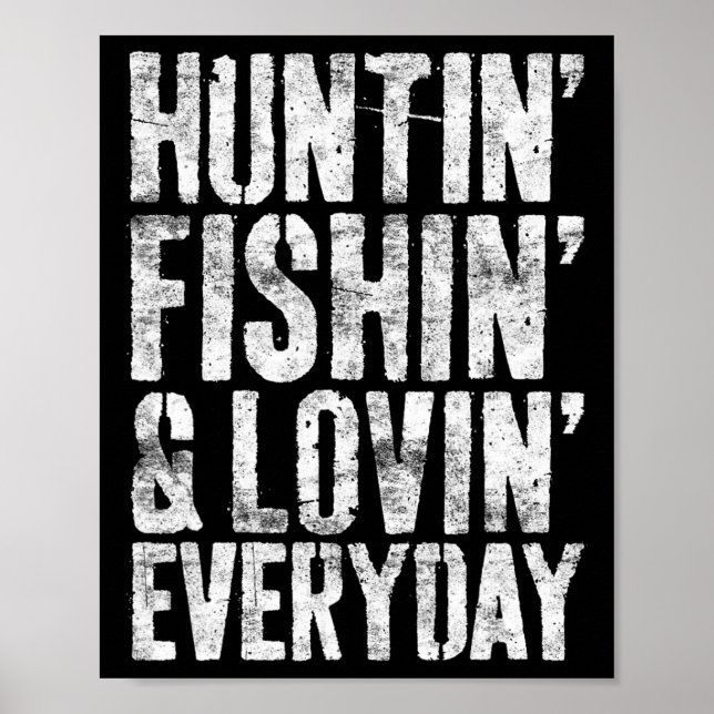 Affiche Chasse Pêche Aimant Chaque Jour Chasseur Pêcheur (Devant)
