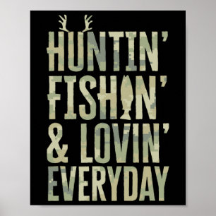 Affiche Chasse Pêche Amour Tous Les Jours T-Shirt1