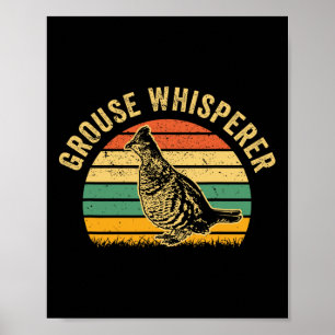 Affiche Chasse Râpé Oiseau - Drôle Whisperer Retro