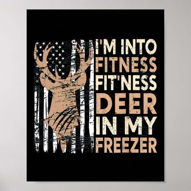 Affiche Chasse Tee I'm In Fitness Deer Freezer Funny Hu (Devant)