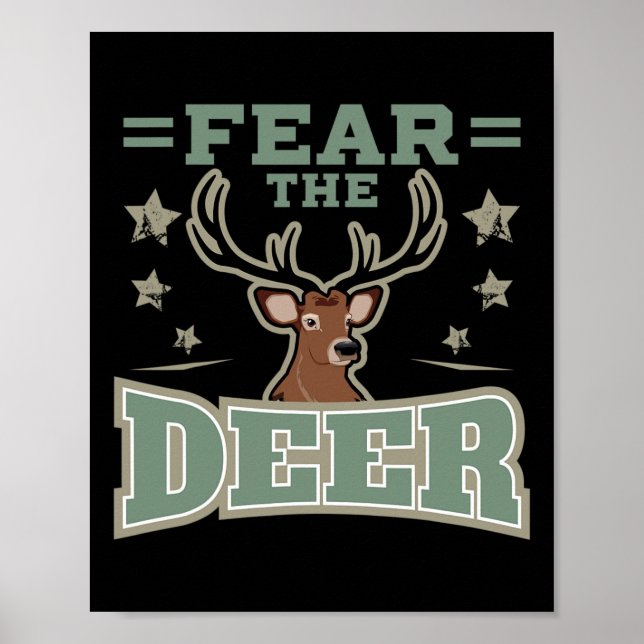 Affiche Chasse Ventilateur Cerf Craindre Cadeau Pour Un Ar (Devant)