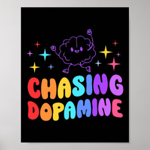 Affiche Chasser Dopamine Santé mentale Esthétique