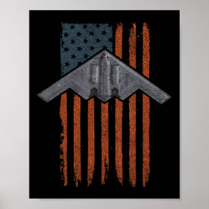 Affiche Chasseur à réaction et bombardier B-2 Spirit Art p