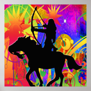 Affiche Chasseur amérindien