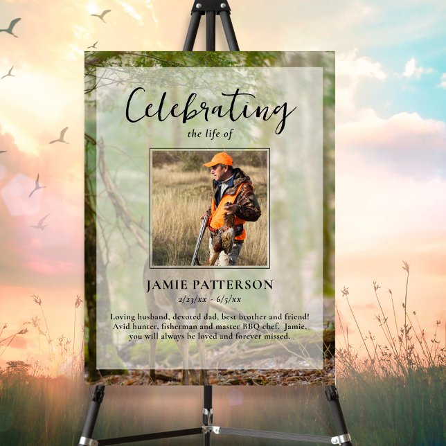 Affiche Chasseur, Célébration de la vie de chasse, Photo d (Créateur téléchargé)