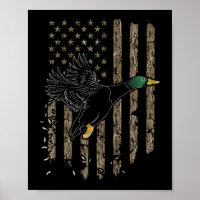 Chasseur de canard Drapeau américain Chasse de sau