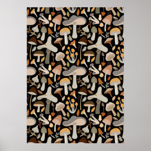 Affiche Chasseur de champignons Champignon moyen