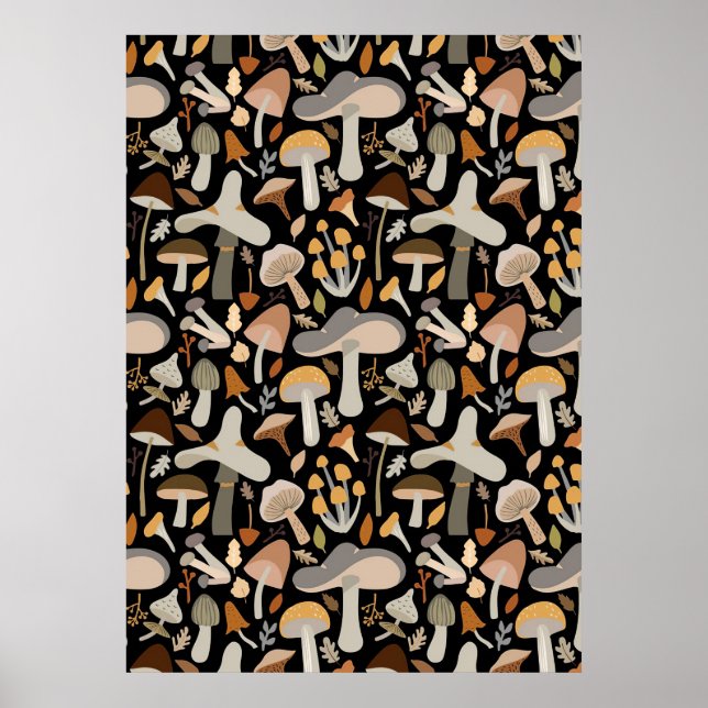 Affiche Chasseur de champignons Champignon moyen (Devant)