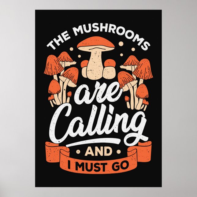 Affiche Chasseur De Champignons Les Champignons Appelent (Devant)