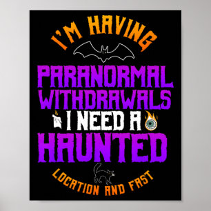 Affiche Chasseur de fantômes Chasse paranormale Halloween 