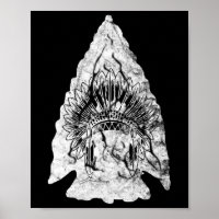 Chasseur de pointes Arrowhead Amérindien Chasse de