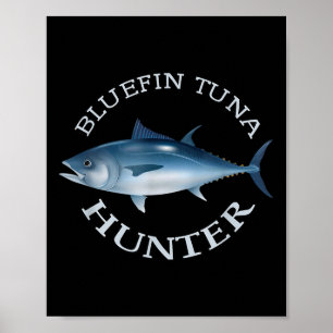 Affiche Chasseur de Thon Rouge, T Shirt de pêche en eau sa