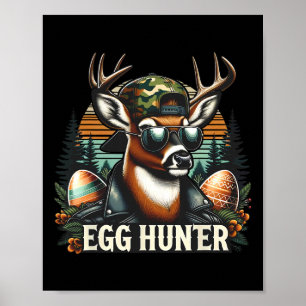 Affiche Chasseur d'oeufs Cerf Buck Vers l'arrière Casquett