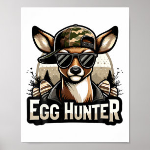 Affiche Chasseur d'oeufs Cerf Buck Vers l'arrière Casquett