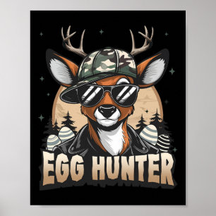 Affiche Chasseur d'oeufs Cerf Buck Vers l'arrière Casquett
