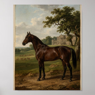 Affiche Chasseur équestre britannique antique I