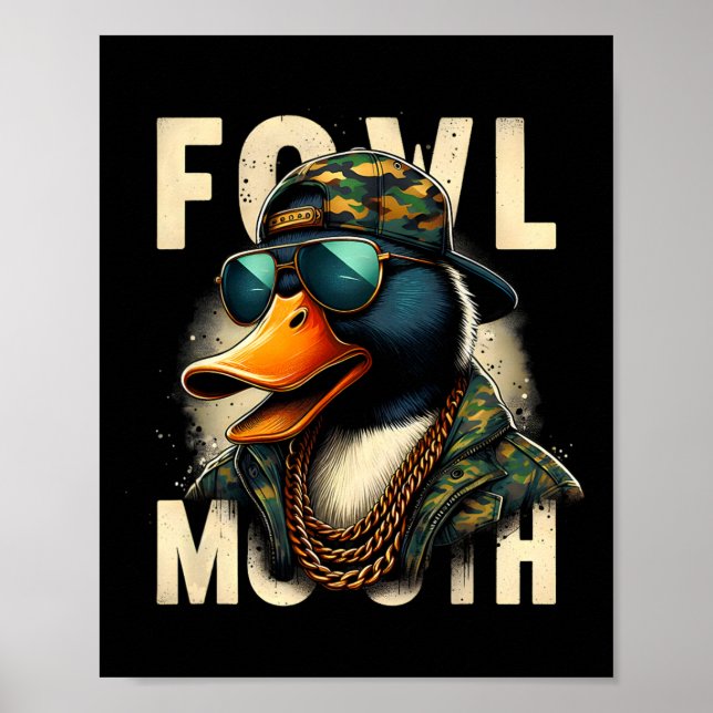 Affiche Chasseur Fowl Bouche Canard Chasse d'oie Chasse Am (Devant)