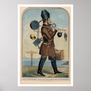 Affiche Chasseur indépendant d'or sur son chemin vers la