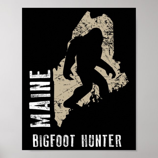 Affiche Chasseur Maine Bigfoot (Devant)