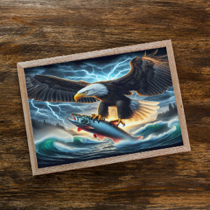 Affiche Chasseur Majestic d'aigles chauves