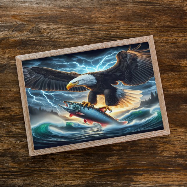 Affiche Chasseur Majestic d'aigles chauves (Créateur téléchargé)