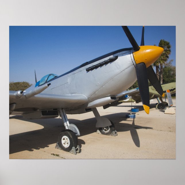 Affiche chasseur Spitfire construit en Angleterre (Devant)