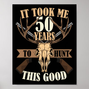 Affiche Chasseurs 50e anniversaire Ans Deer Hunting Stag