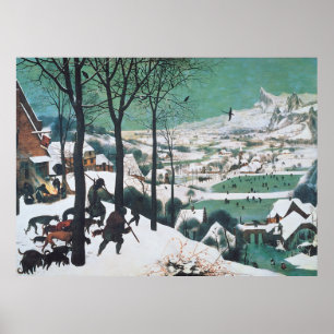 Affiche Chasseurs dans la neige par Pieter Bruegel