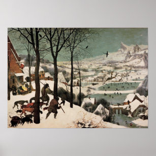Affiche Chasseurs dans la neige par Pieter Bruegel