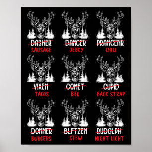 Affiche Chasseurs de cerfs drôles de Noël Renne de Santa H
