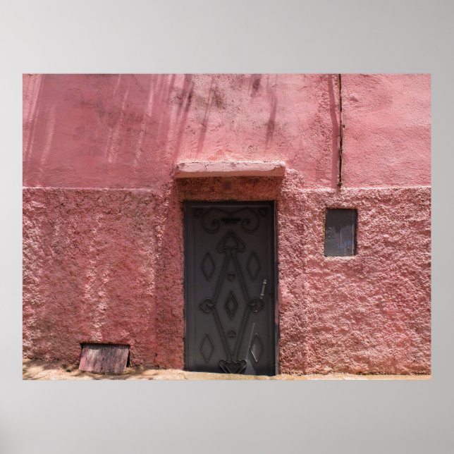 AFFICHE CHÂSSIS DE PORTE EN MÉTAL GRIS (Devant)