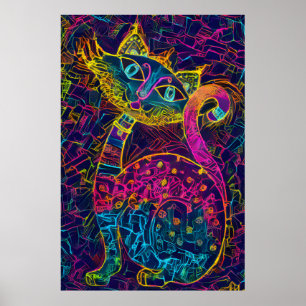 Affiche Chat 7 - Lucky no 7
