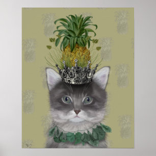 Affiche Chat à ananas
