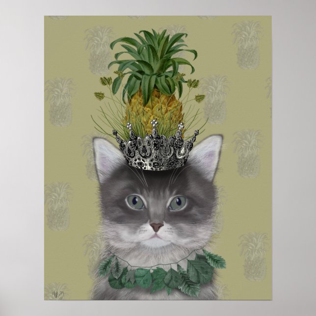 Affiche Chat à ananas (Devant)