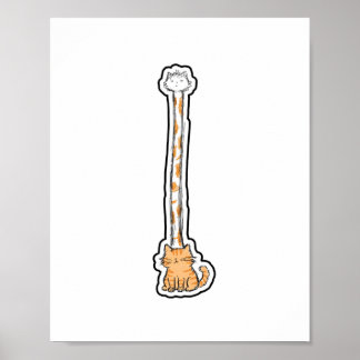 Affiche Chat à Long Cou