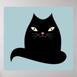 Affiche Chat à nez rose