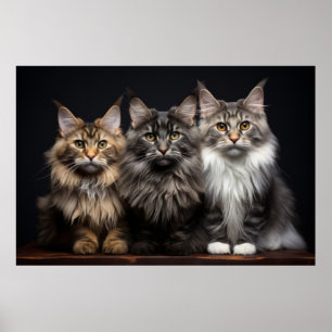 Affiche Chat Animaux de compagnie Portrait Nature Beauté
