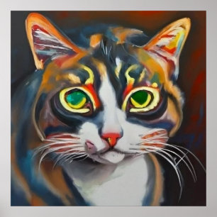 Affiche Chat asiatique