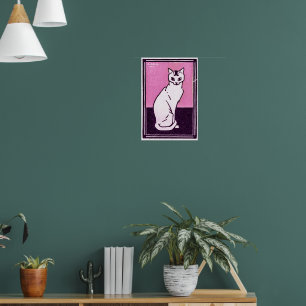 Affiche chat assis par Julie de Graag