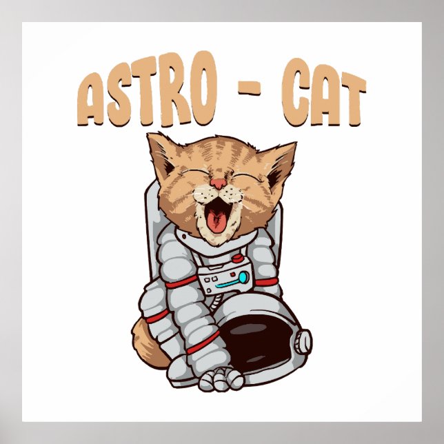 Affiche Chat Astro (Devant)