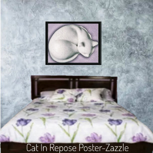 Affiche Chat au repos II