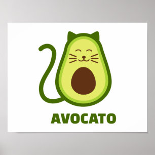 Affiche chat Avocado