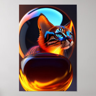 Affiche Chat bébé