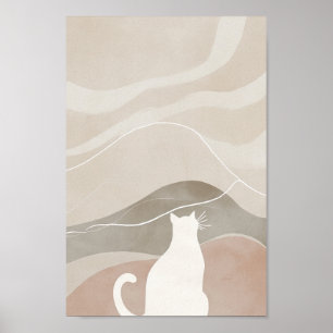 Affiche Chat blanc