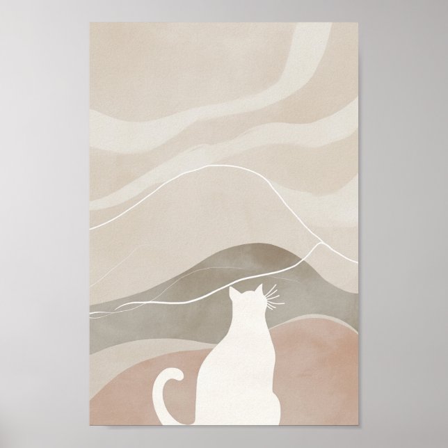 Affiche Chat blanc (Devant)