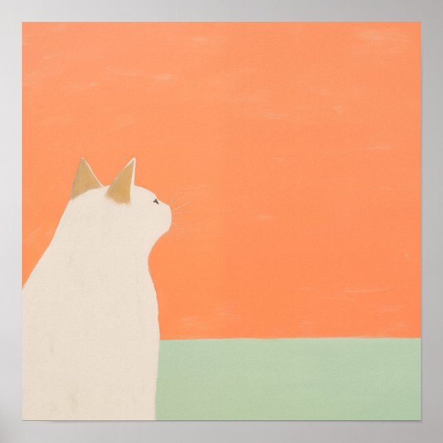 Affiche Chat blanc (Devant)