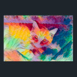 Affiche Chat Boho jaune coloré Hippie Pop Art<br><div class="desc">Cute tabby chat pop art. Boho jaune violet bleu orange vert mur art. Cool,  moderne,  tendance,  design chic. Un design unique et unique. Cherchez les produits correspondants dans ma collection de magasins. Copyright de l'image Marg Seregelyi Photography.</div>