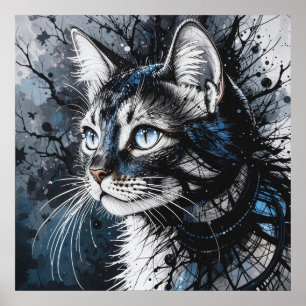 Affiche Chat Contemporain